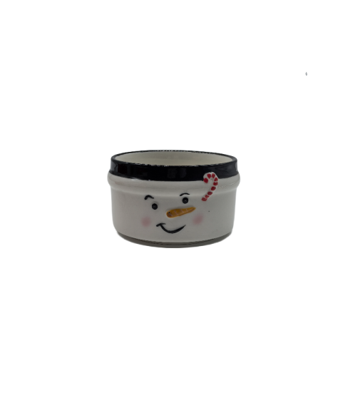 White And Black Snowman Porcelain Bowl,Christmas & Holiday Hosting