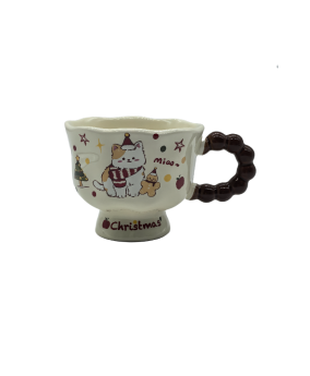 Cute Cat Ceramic Mug,Christmas Coffee Mug