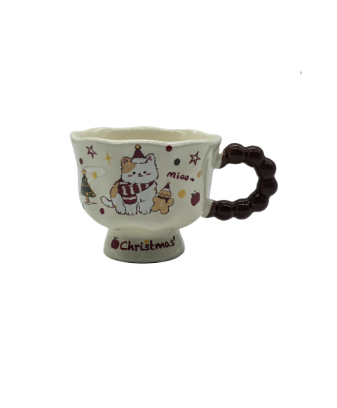 Cute Cat Ceramic Mug,Christmas Coffee Mug