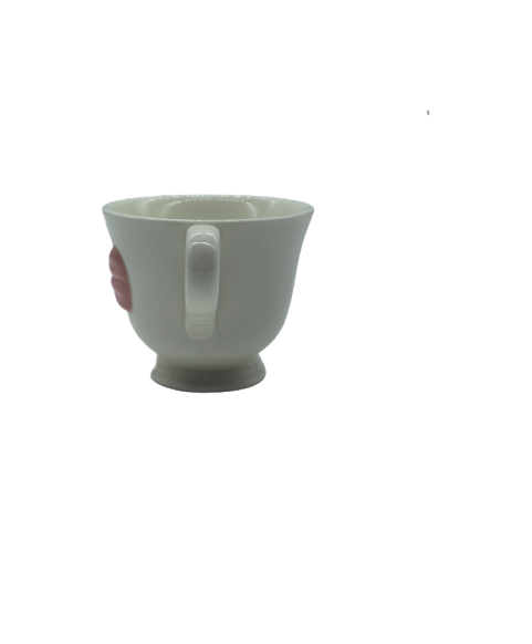 Ceramic Coffee Mug,Pink Bowl Tea Cup For Office And Home