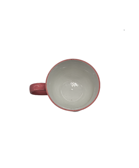 Ceramic Coffee Mug With Pink Flower Patterns