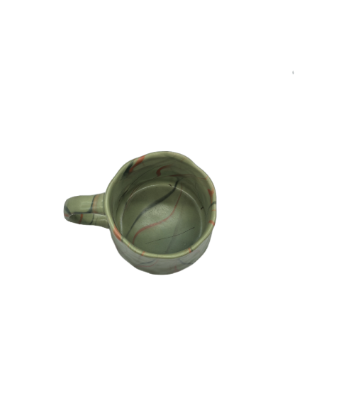 Green Ceramic Coffee Mug,Modern Tea Cup For Office And Home