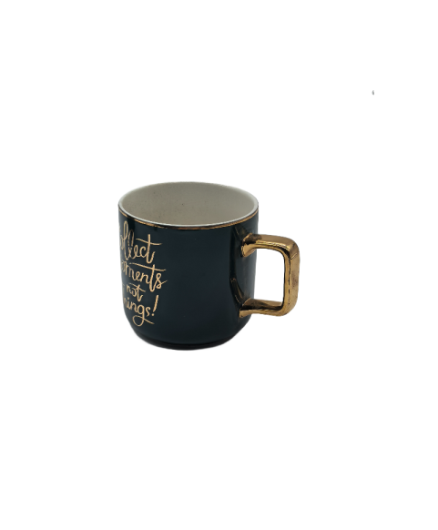 Ceramic Coffee Mug With Gold Handle,Tea Cup For Office And Home