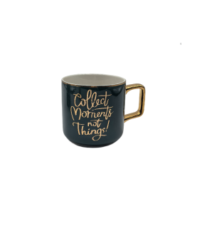 Ceramic Coffee Mug With Gold Handle,Tea Cup For Office And Home