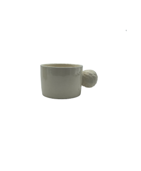Ceramic Coffee Mug With Ball Handle,Tea Cup For Office And Home