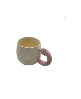 Cute Ceramic Coffee Mug With Hand Pinch Texture,Tea Cup For Office And Home