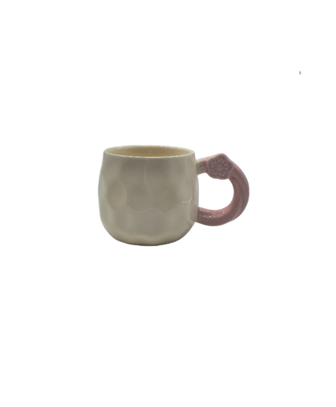 Cute Ceramic Coffee Mug With Hand Pinch Texture,Tea Cup For Office And Home