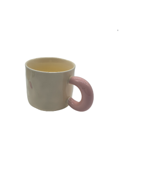 Cute Ceramic Coffee Mug With Fat Handle,Tea Cup For Office And Home