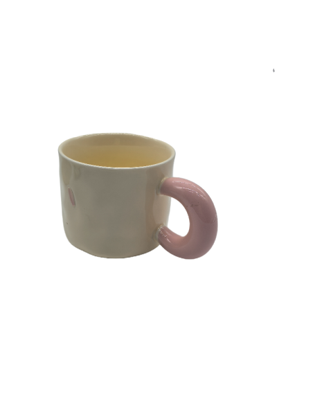 Cute Ceramic Coffee Mug With Fat Handle,Tea Cup For Office And Home