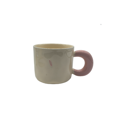 Cute Ceramic Coffee Mug With Fat Handle,Tea Cup For Office And Home