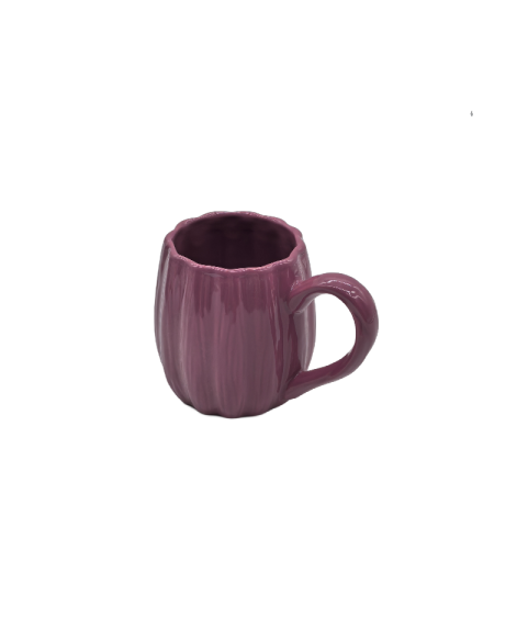 Ceramic Coffee Mug With Vertical Stripes Pattern,Tea Cup For Office And Home