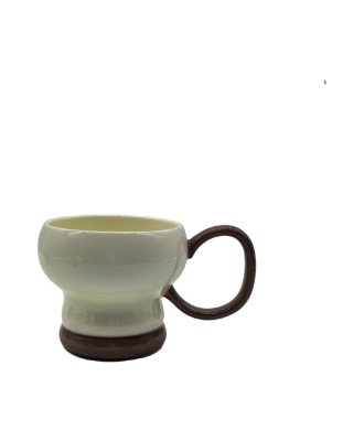Ceramic Coffee Mug With Big Handle,Gourd Shape Tea Cup For Office And Home
