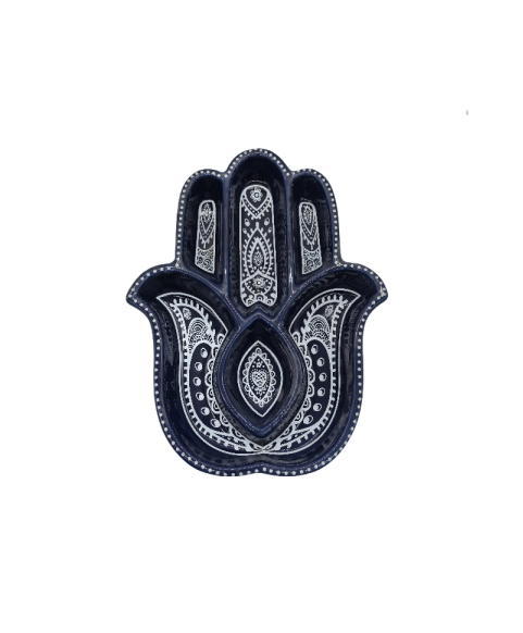 Bohemian Style Ceramic Hand-Shaped Decorative Plate