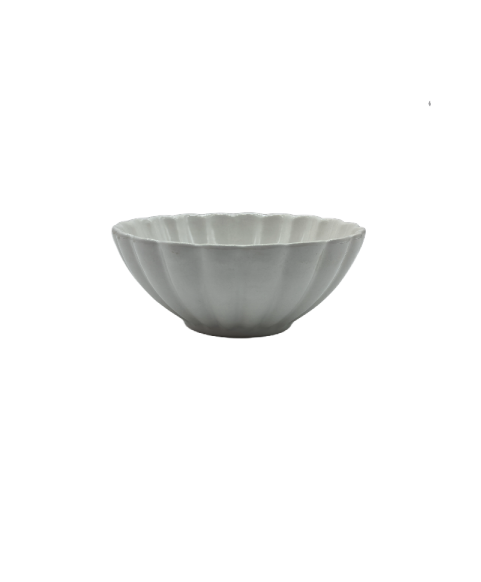 Chrysanthemum Shaped White Porcelain Bowl,Small Bowl For Soup,Yogurt,Fruit