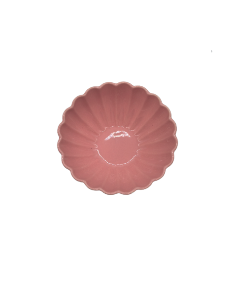 Chrysanthemum Shaped Pink Porcelain Bowl,Small Bowl For Soup,Yogurt,Fruit