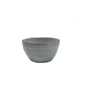 Gray Embossed Porcelain Bowl For Rice, Soup,Cereal,Yogurt