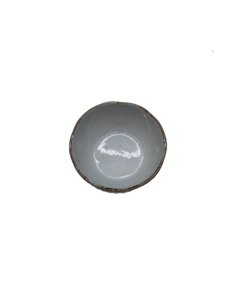 Gray Embossed Porcelain Bowl For Rice, Soup,Cereal,Yogurt