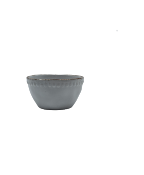 Gray Embossed Porcelain Bowl For Rice, Soup,Cereal,Yogurt