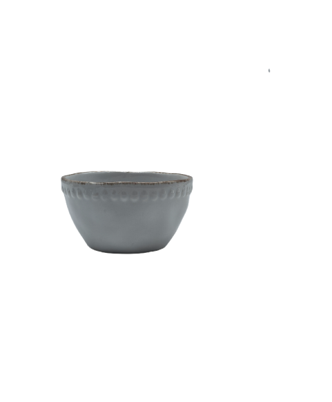Gray Embossed Porcelain Bowl For Rice, Soup,Cereal,Yogurt