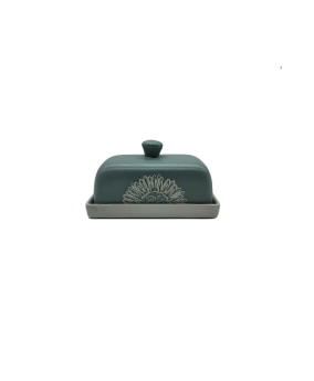 Blue Porcelain Butter Dish With Lid,Rectangular Covered Butter Keeper