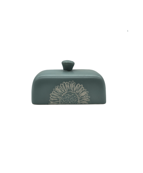 Blue Porcelain Butter Dish With Lid,Rectangular Covered Butter Keeper
